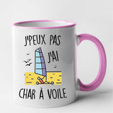 Mug J'peux pas j'ai char à voile Rose