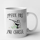 Mug J'peux pas j'ai chasse Blanc