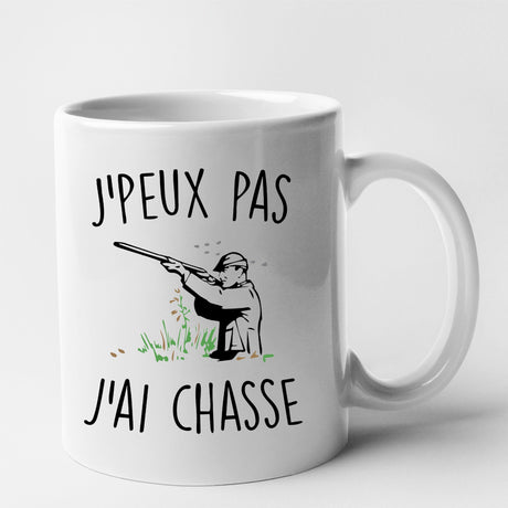 Mug J'peux pas j'ai chasse Blanc