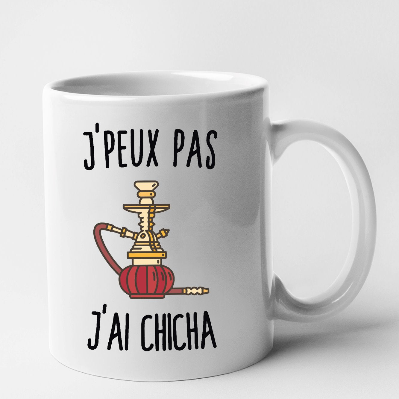 Mug J'peux pas j'ai chicha Blanc