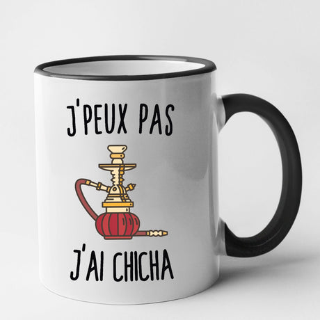 Mug J'peux pas j'ai chicha Noir