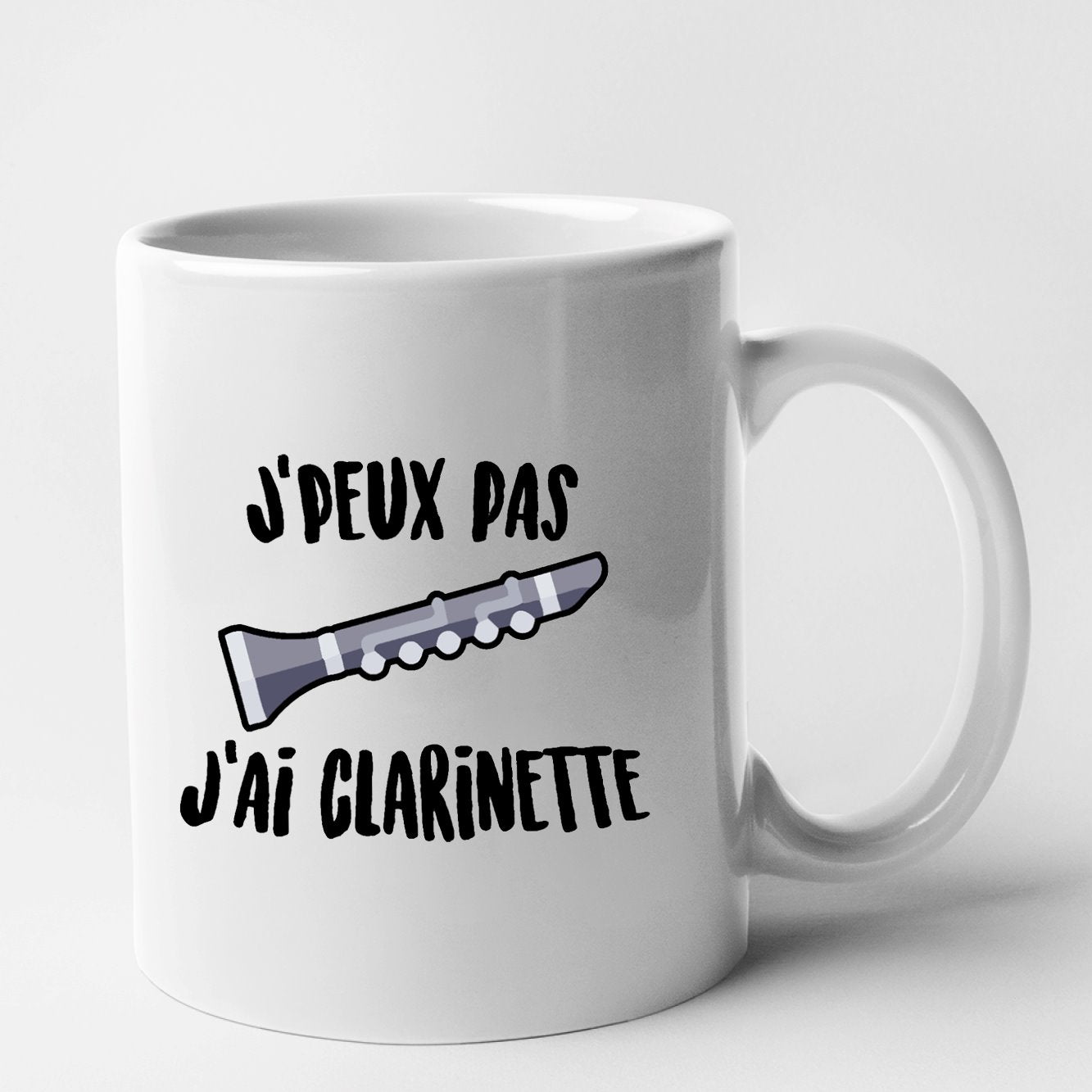 Mug J'peux pas j'ai clarinette Blanc