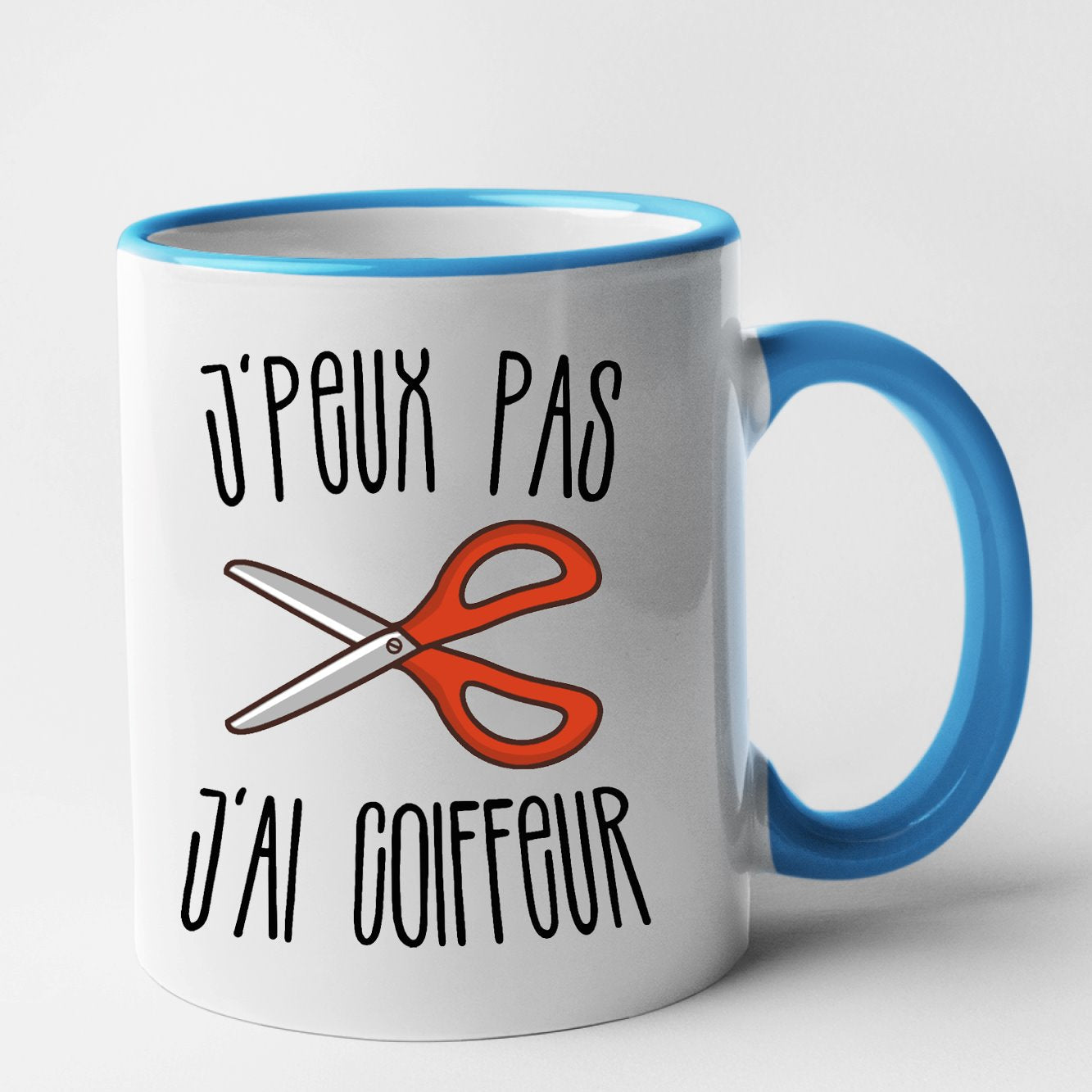 Mug J'peux pas j'ai coiffeur Bleu