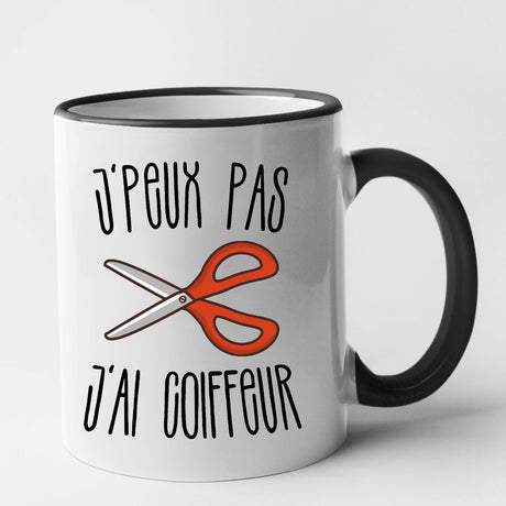 Mug J'peux pas j'ai coiffeur Noir