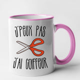 Mug J'peux pas j'ai coiffeur Rose