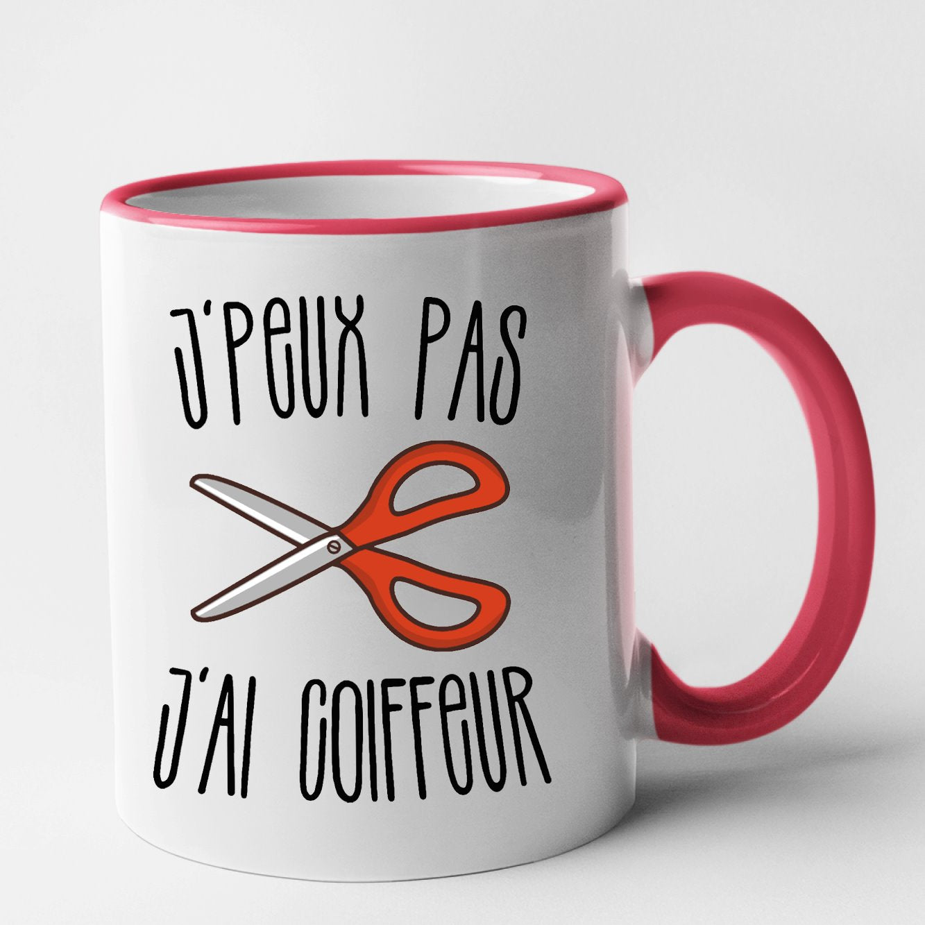 Mug J'peux pas j'ai coiffeur Rouge