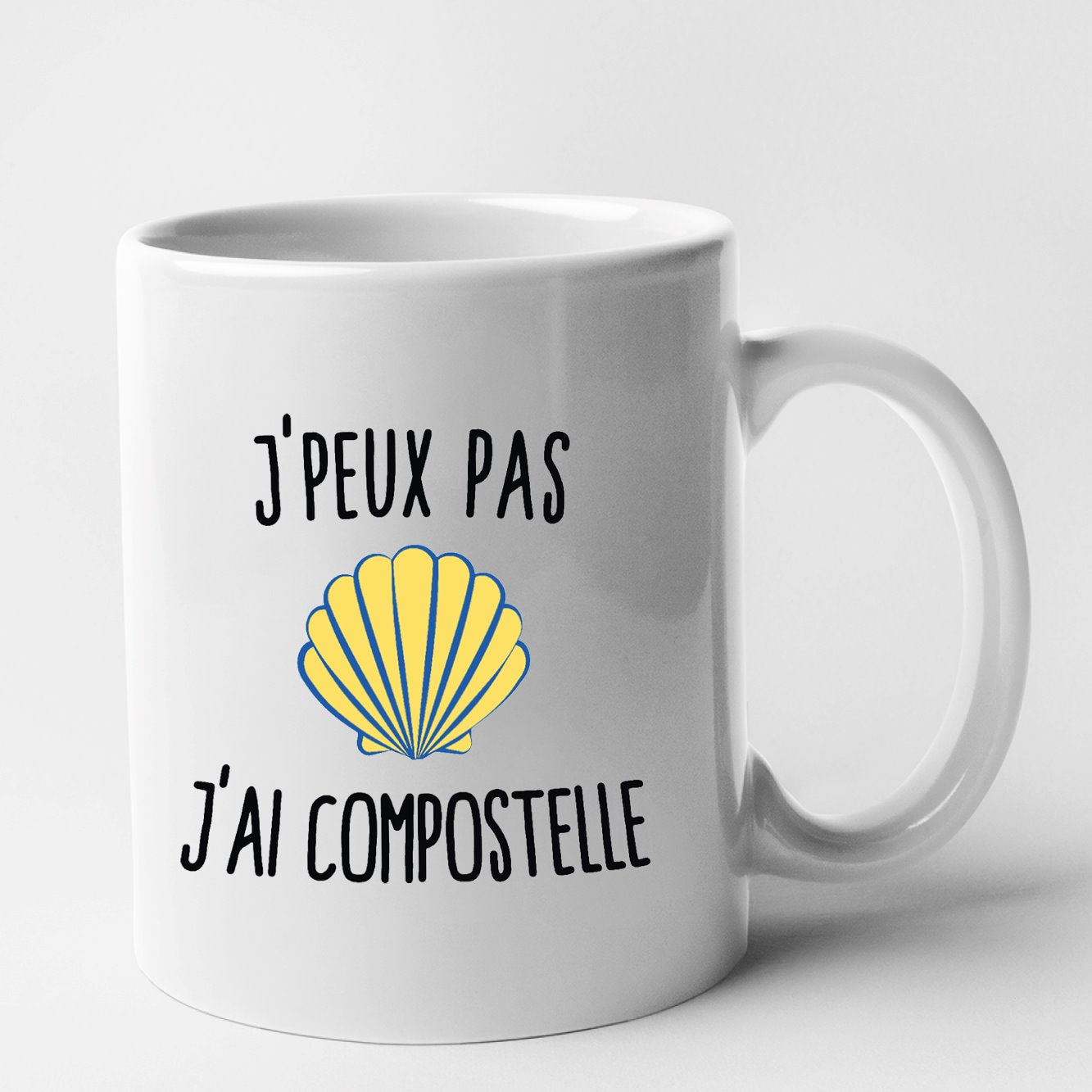 Mug J'peux pas j'ai Compostelle Blanc