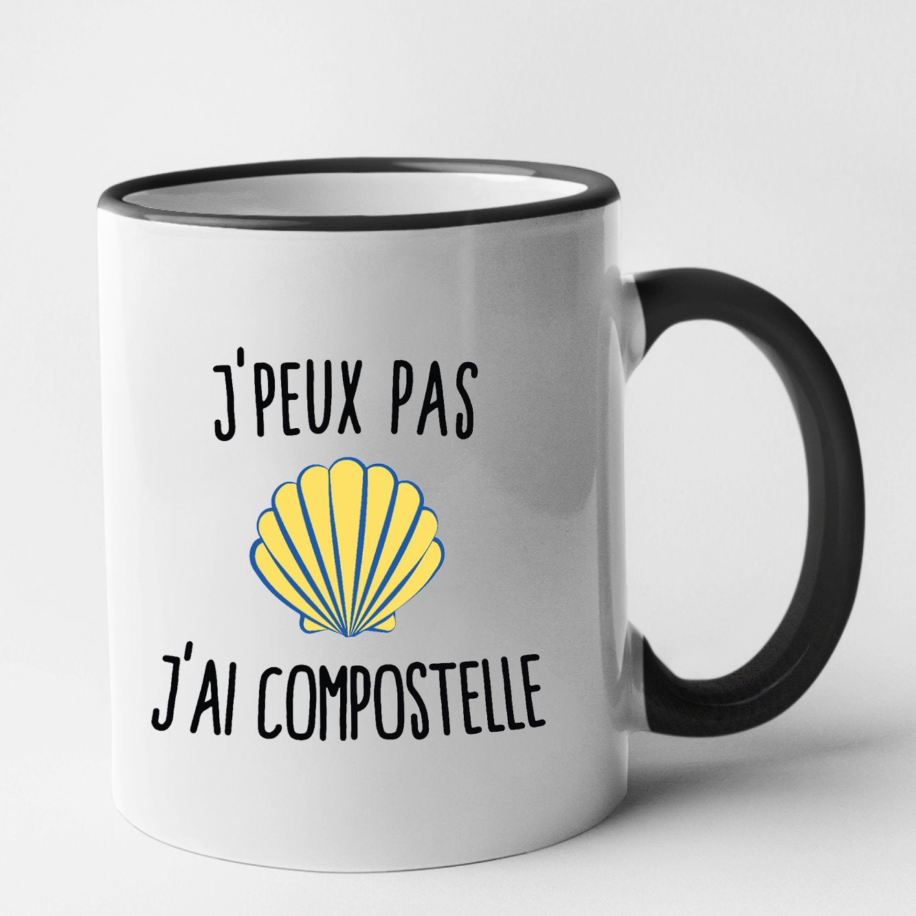 Mug J'peux pas j'ai Compostelle Noir