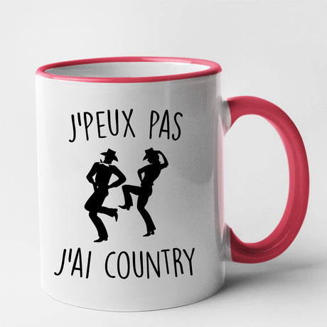 Mug J'peux pas j'ai country Rouge