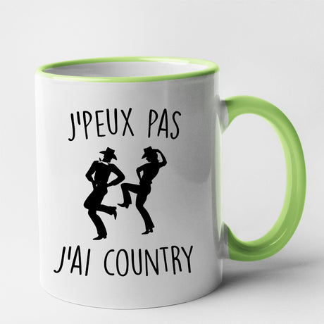 Mug J'peux pas j'ai country Vert