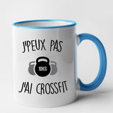 Mug J'peux pas j'ai crossfit Bleu