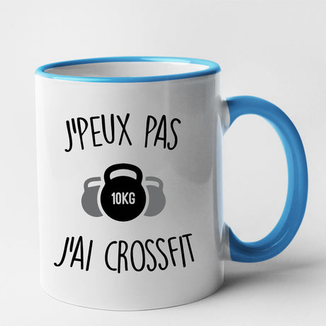 Mug J'peux pas j'ai crossfit Bleu