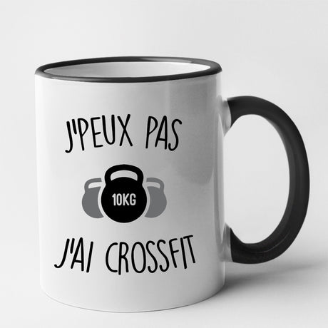 Mug J'peux pas j'ai crossfit Noir