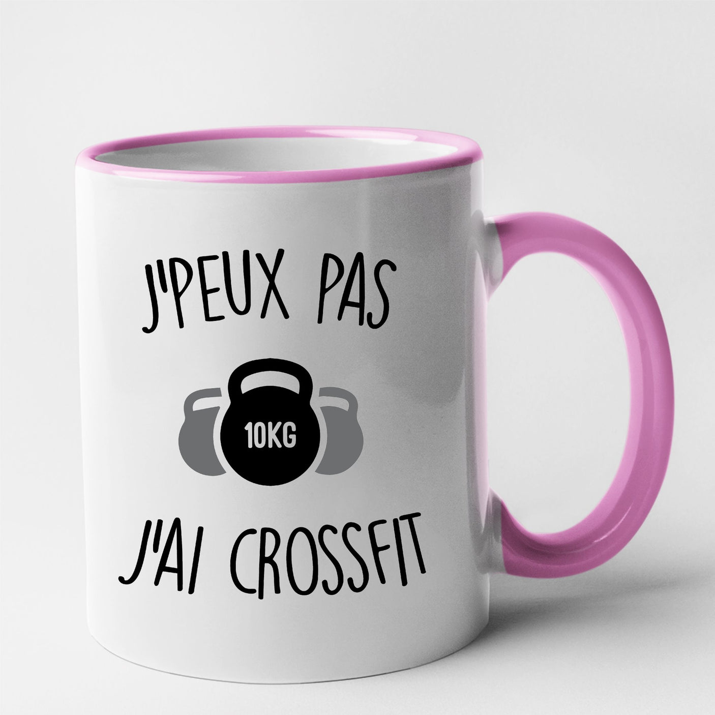 Mug J'peux pas j'ai crossfit Rose