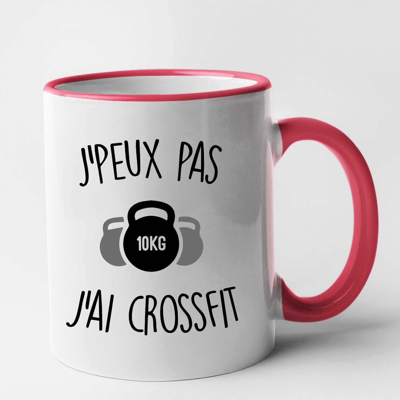 Mug J'peux pas j'ai crossfit Rouge