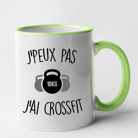 Mug J'peux pas j'ai crossfit Vert