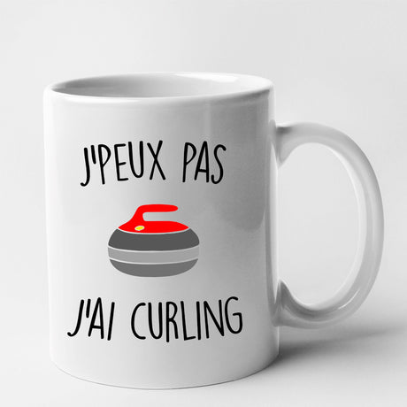 Mug J'peux pas j'ai curling Blanc