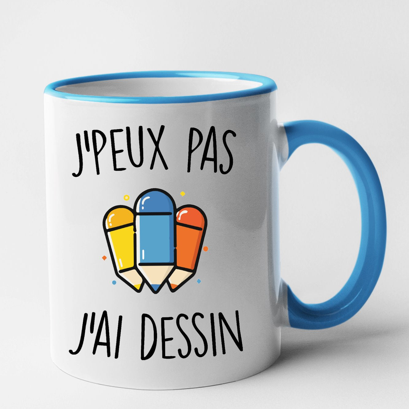 Mug J'peux pas j'ai dessin Bleu