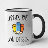 Mug J'peux pas j'ai dessin Noir