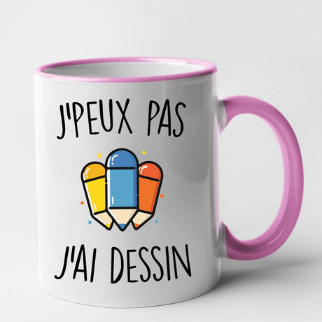 Mug J'peux pas j'ai dessin Rose