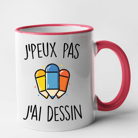 Mug J'peux pas j'ai dessin Rouge