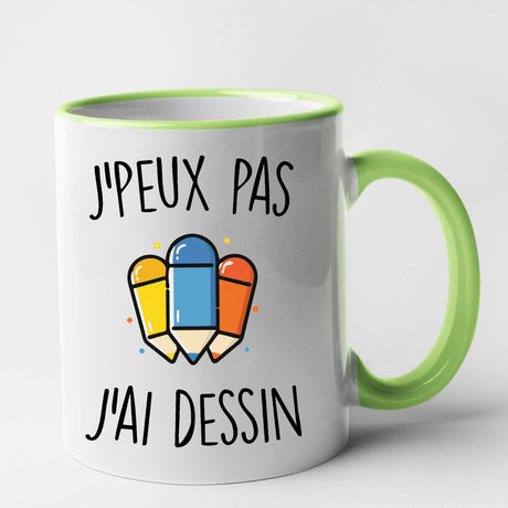 Mug J'peux pas j'ai dessin Vert