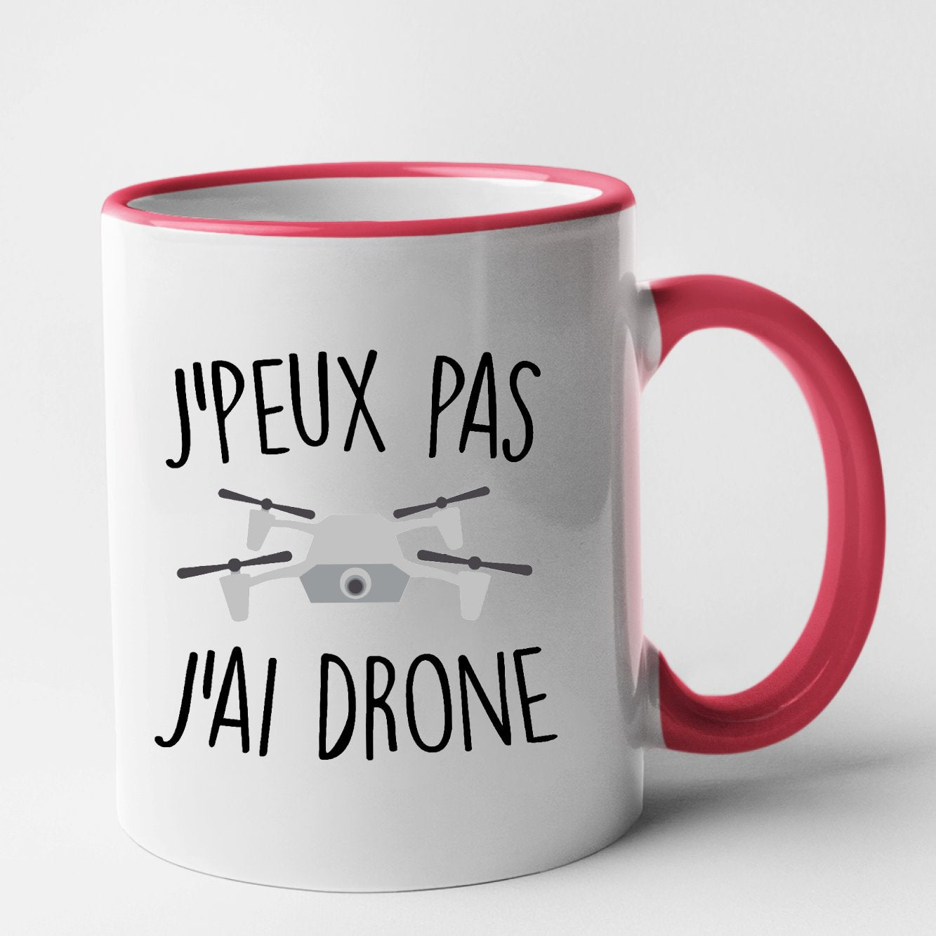 Mug J'peux pas j'ai drone Rouge