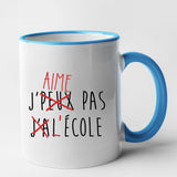 Mug J'peux pas j'ai école Bleu