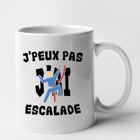 Mug J'peux pas j'ai escalade Blanc