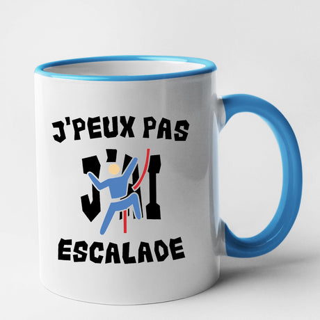 Mug J'peux pas j'ai escalade Bleu