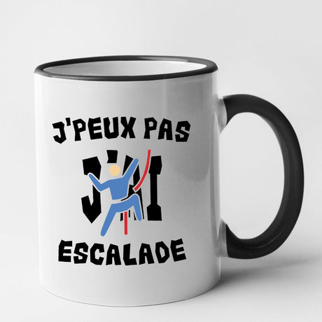 Mug J'peux pas j'ai escalade Noir