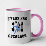 Mug J'peux pas j'ai escalade Rose