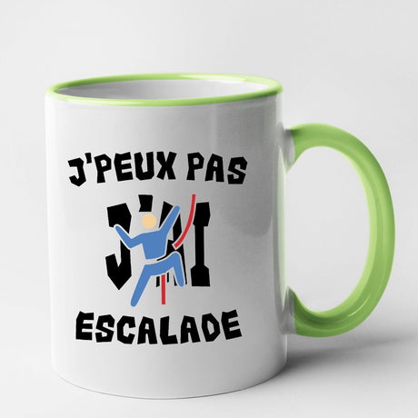 Mug J'peux pas j'ai escalade Vert