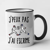 Mug J'peux pas j'ai escrime Noir