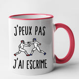 Mug J'peux pas j'ai escrime Rouge