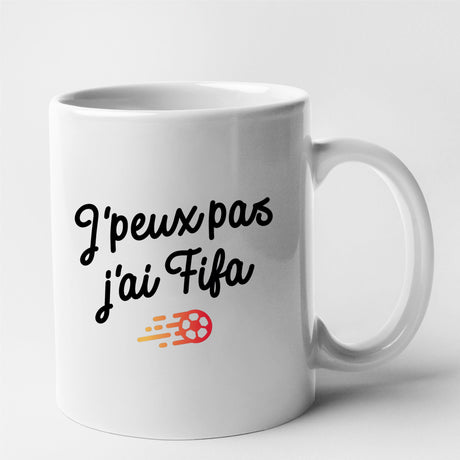 Mug J'peux pas j'ai Fifa Blanc