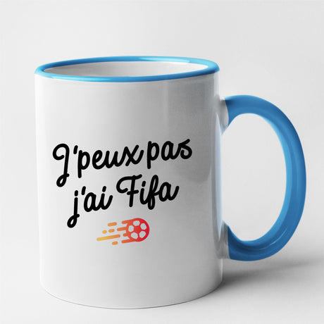 Mug J'peux pas j'ai Fifa Bleu