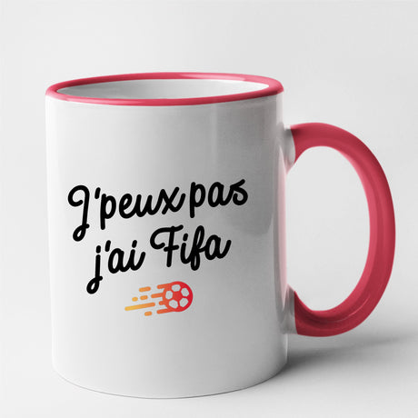 Mug J'peux pas j'ai Fifa Rouge