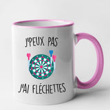 Mug J'peux pas j'ai fléchettes Rose