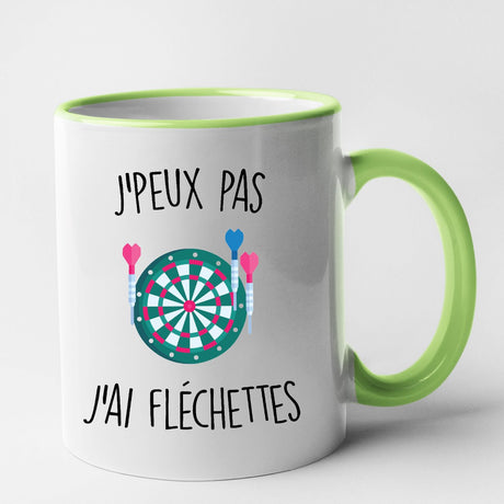 Mug J'peux pas j'ai fléchettes Vert