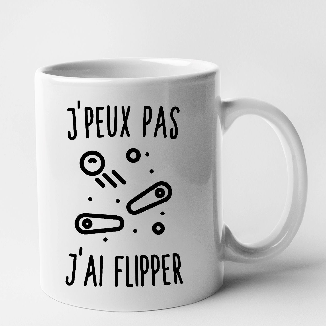 Mug J'peux pas j'ai flipper Blanc