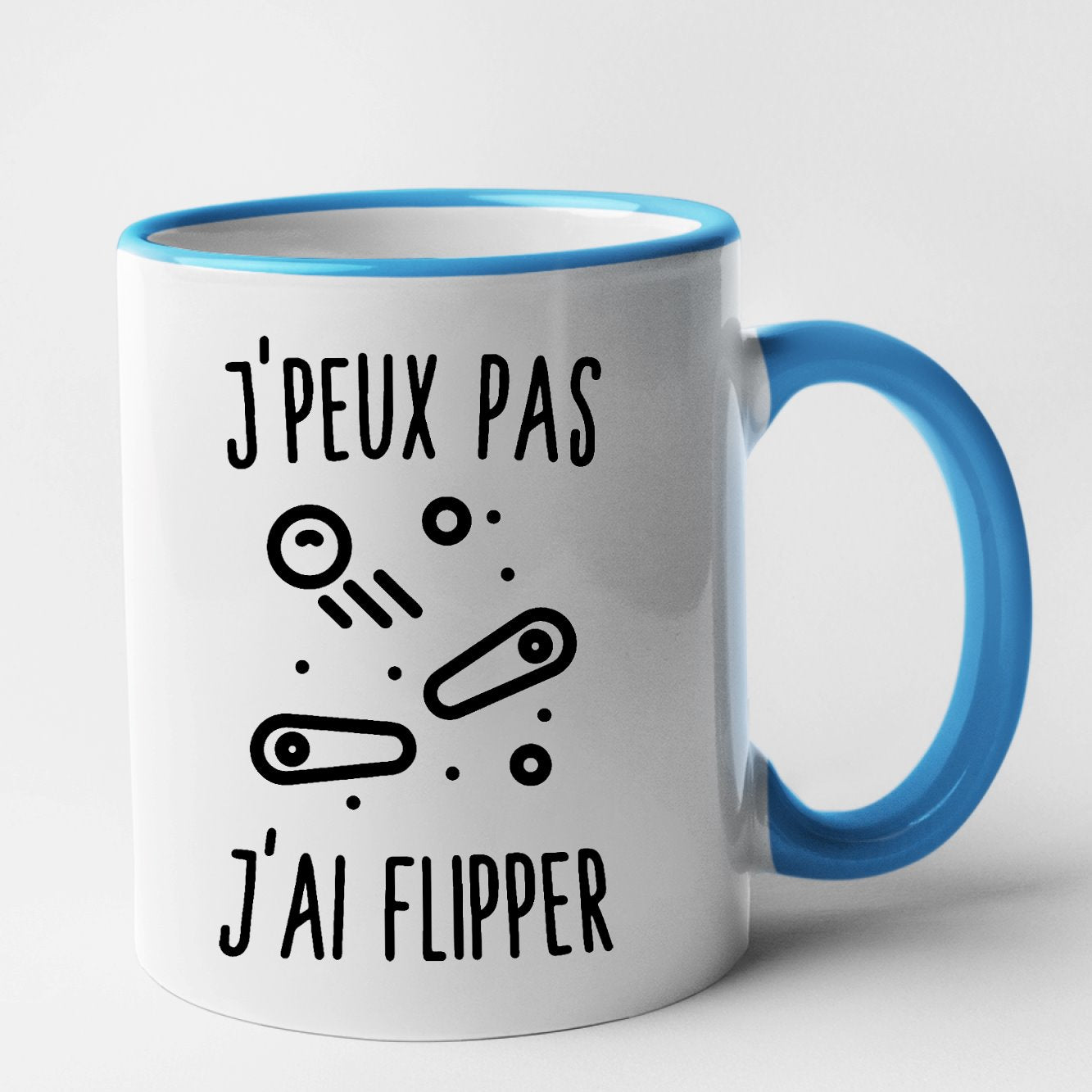 Mug J'peux pas j'ai flipper Bleu