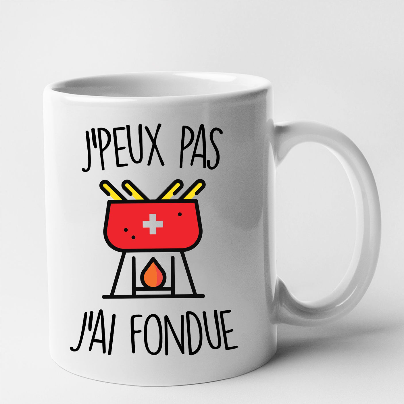 Mug J'peux pas j'ai fondue Blanc