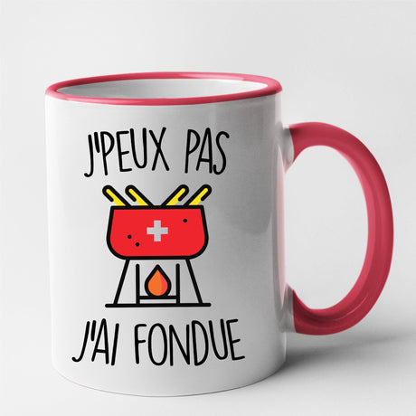 Mug J'peux pas j'ai fondue Rouge