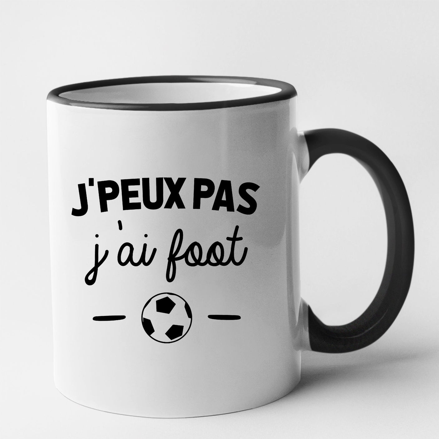 Mug J'peux pas j'ai foot Noir