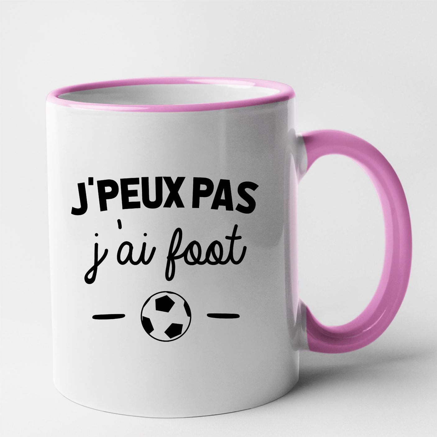 Mug J'peux pas j'ai foot Rose