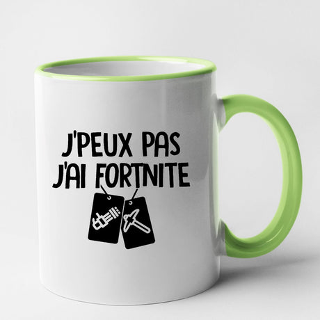 Mug J'peux pas j'ai Fortnite Vert