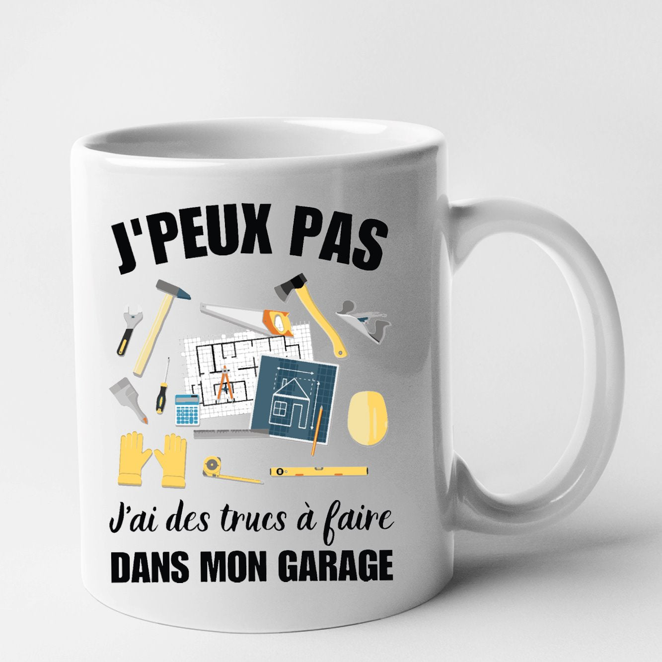 Mug J'peux pas j'ai garage Blanc