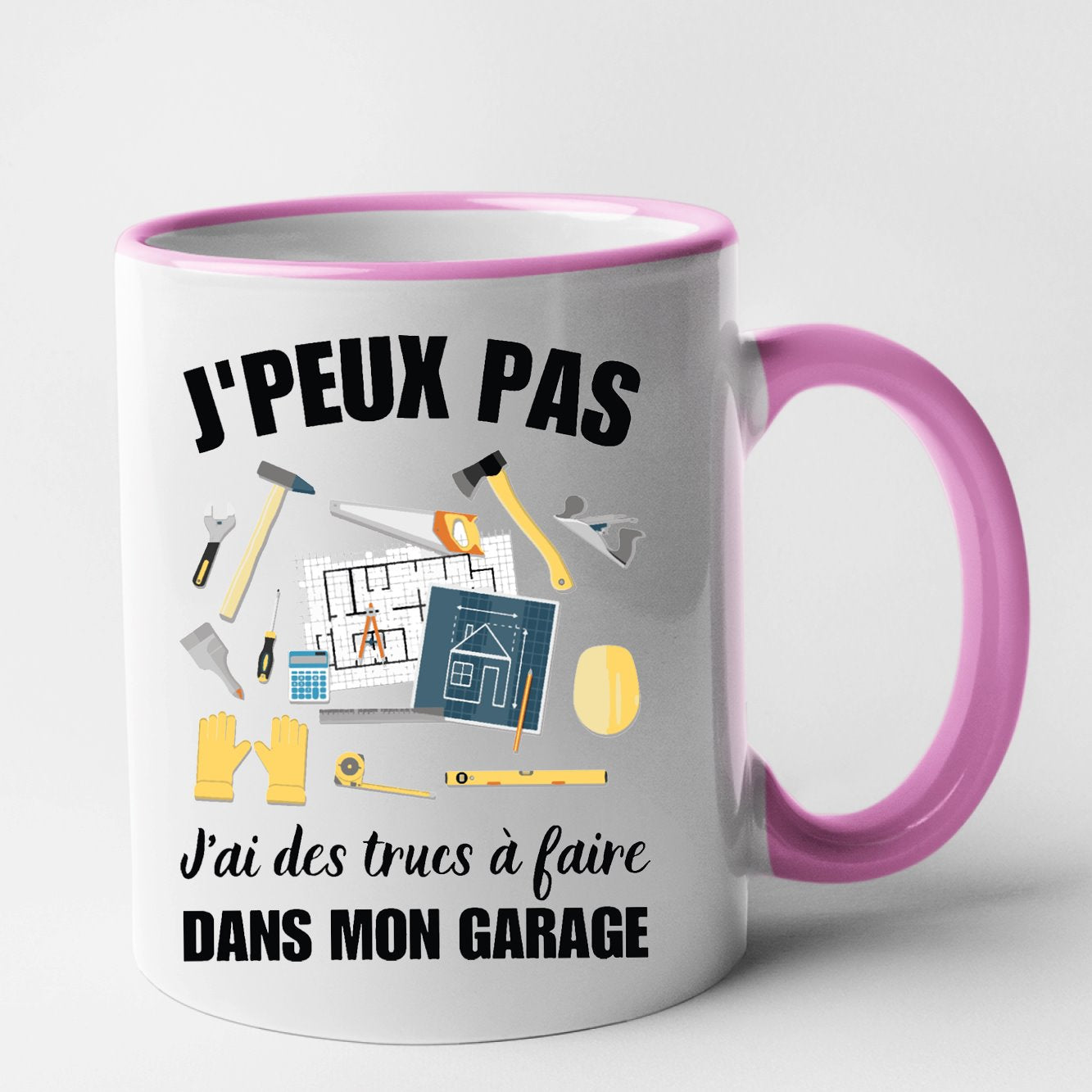 Mug J'peux pas j'ai garage Rose