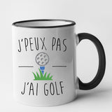 Mug J'peux pas j'ai golf Noir